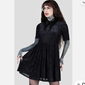 Killstar Convent Cutie Black Lace Dress